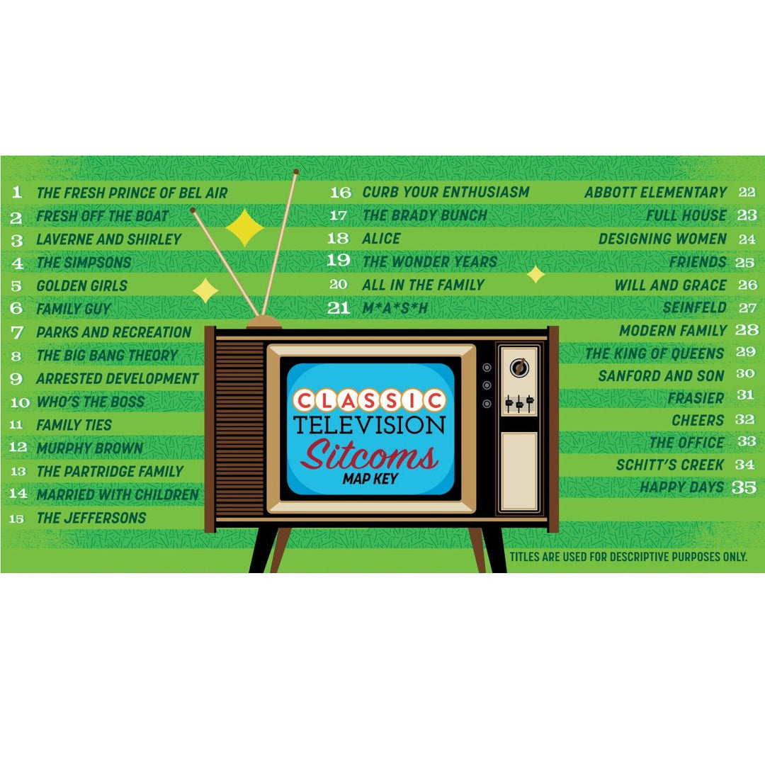 Classic Sitcoms Map Jigsaw Puzzle