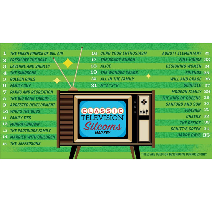 Classic Sitcoms Map Jigsaw Puzzle