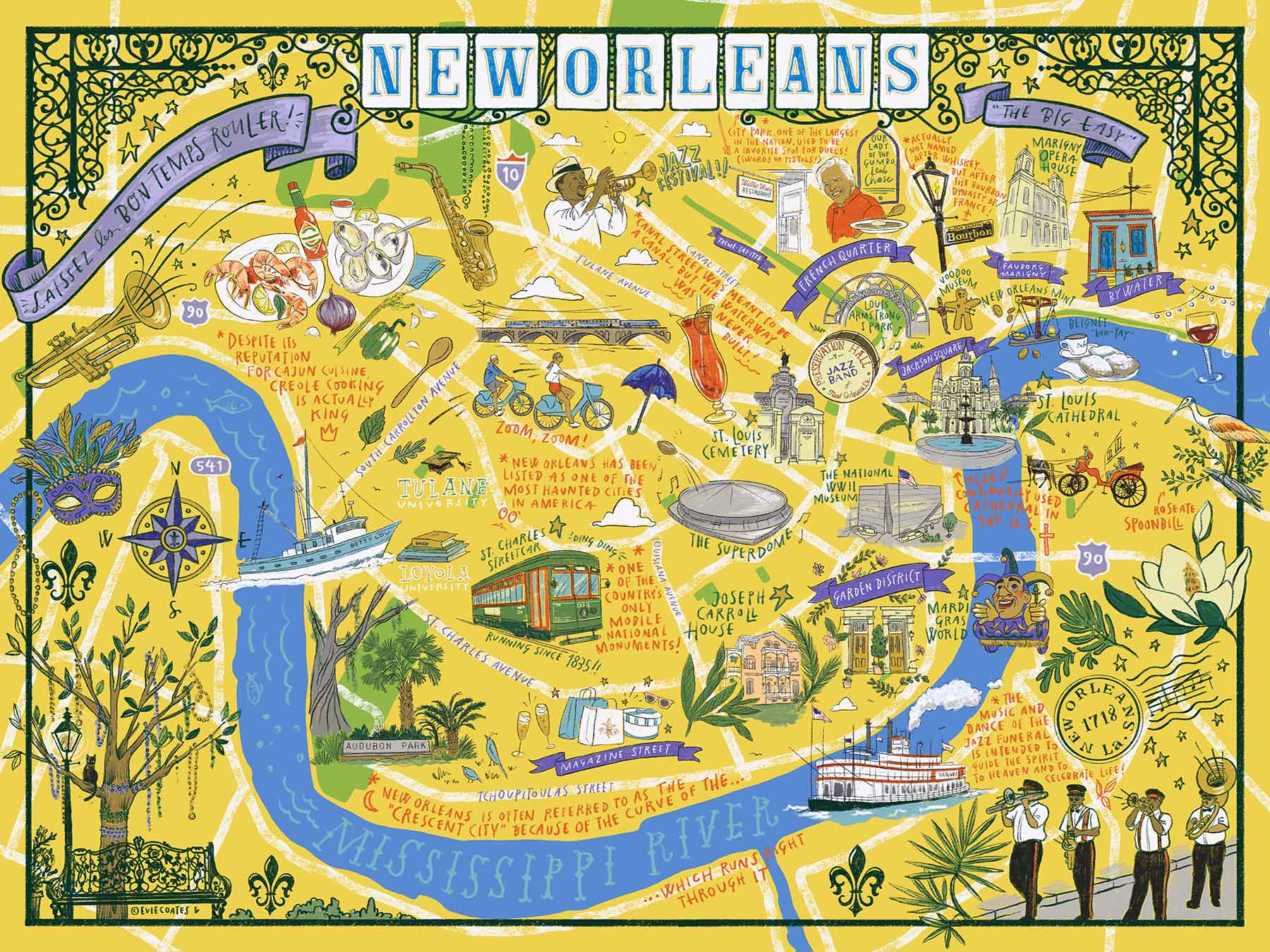 NOLA Illustrated - Classic Packaging – True South Puzzle Company