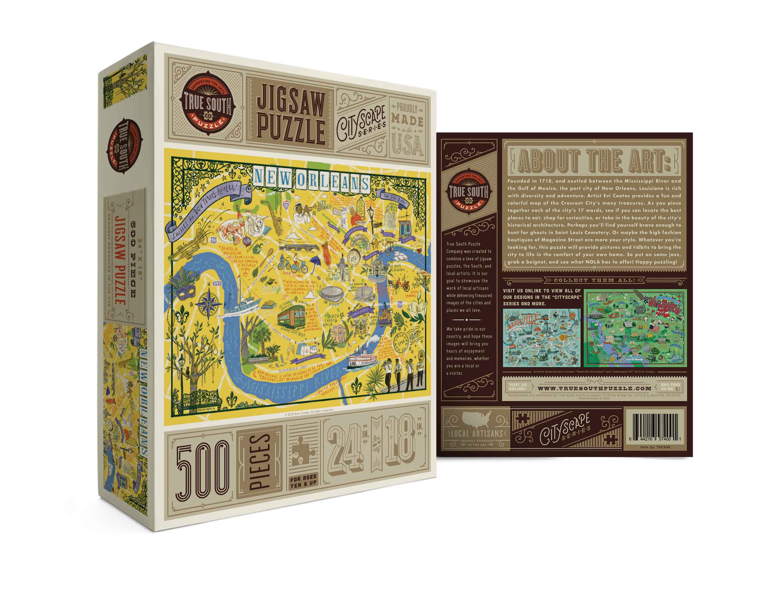NOLA Illustrated - Classic Packaging – True South Puzzle Company