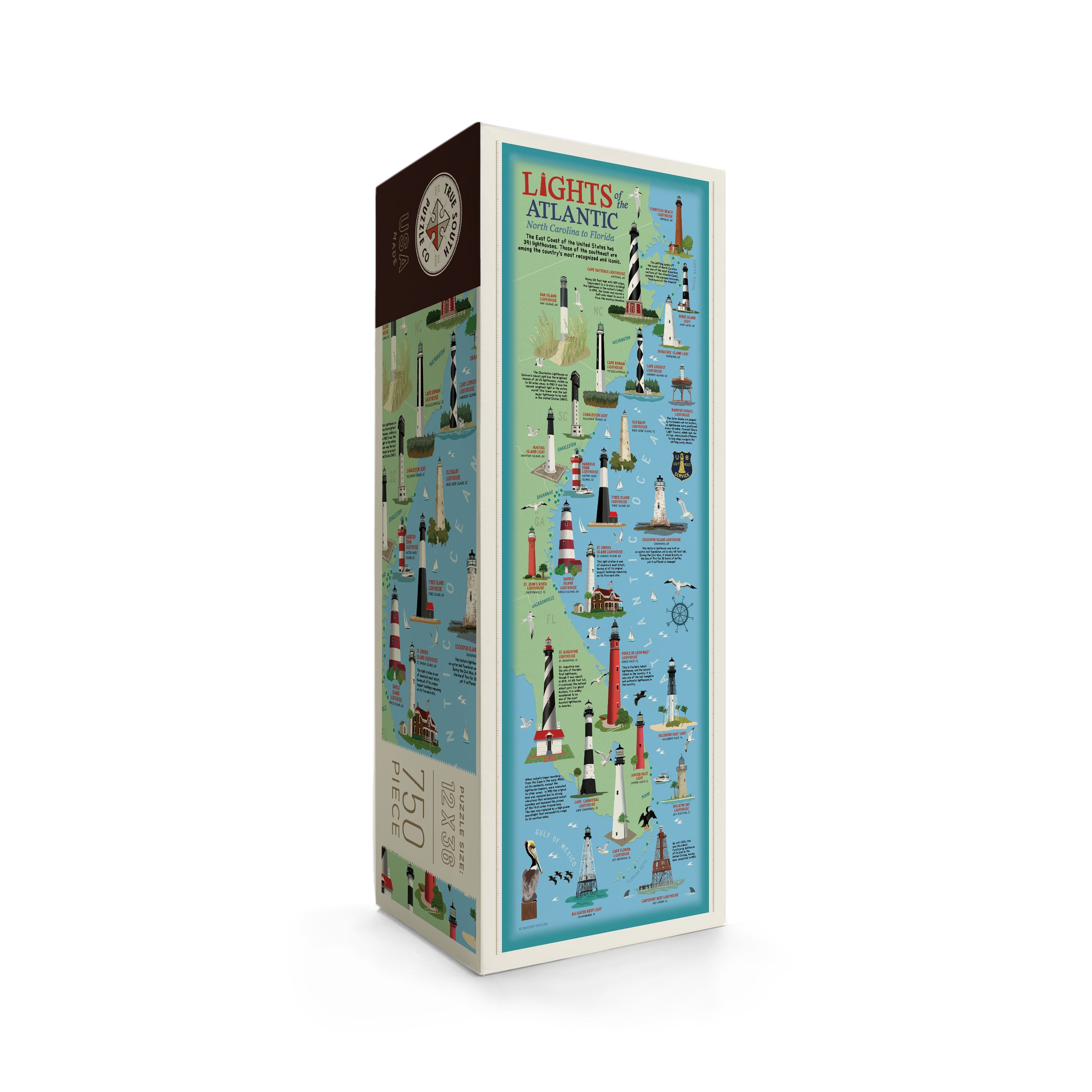 Lighthouses of the South Atlantic Jigsaw Puzzle – True South