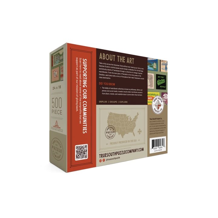 Tennessee State Matchbooks Jigsaw Puzzle