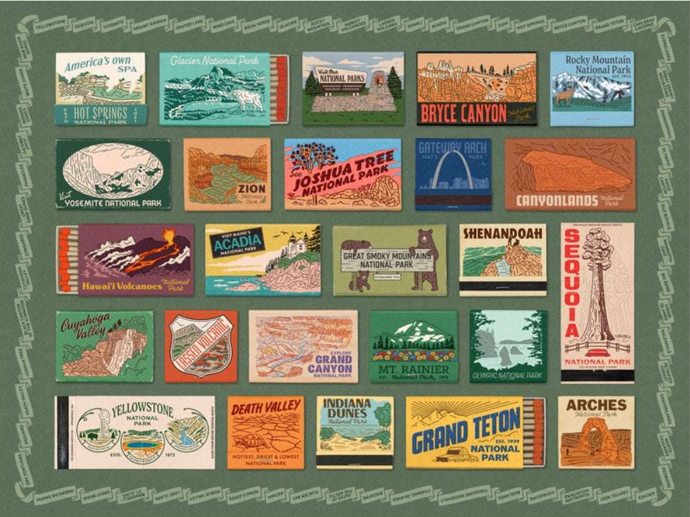 National Parks Matchbooks Jigsaw Puzzle