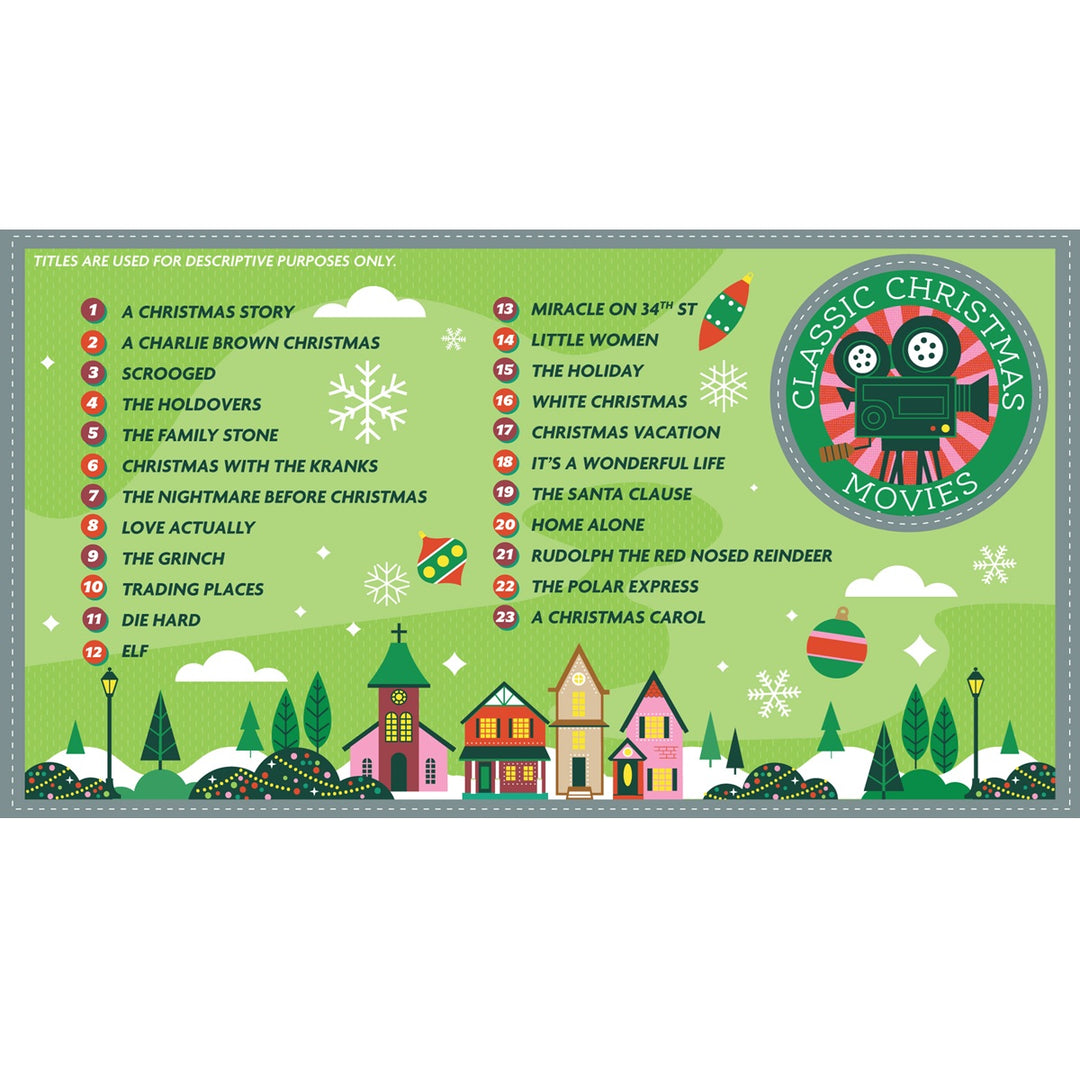 Classic Christmas Movie Map 12x36in Jigsaw Puzzle