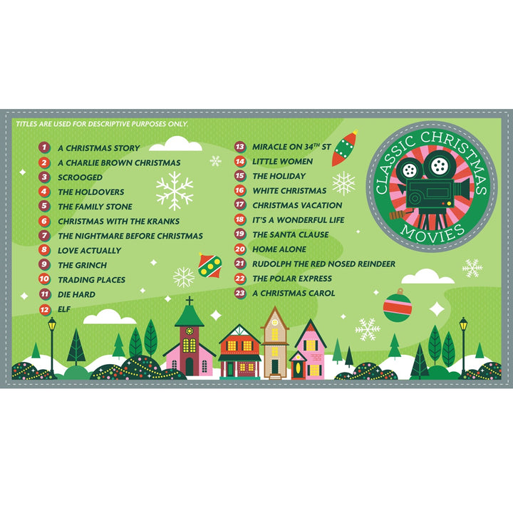 Classic Christmas Movie Map 12x36in Jigsaw Puzzle