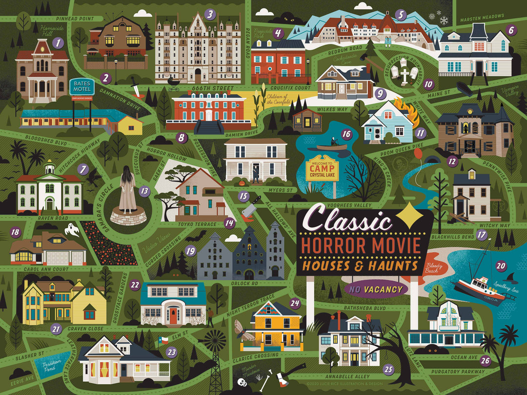 Classic Horror Movies Map