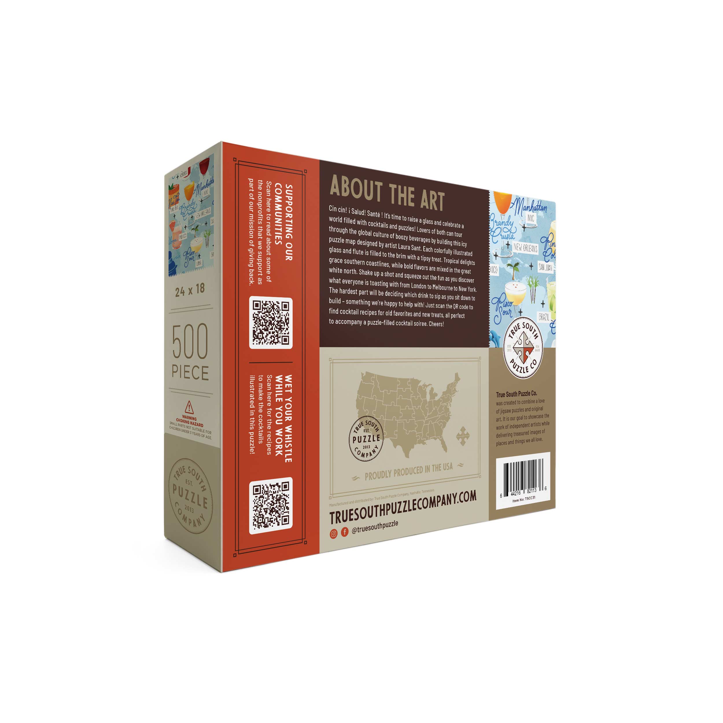 Cocktails of the World Jigsaw Puzzle – True South Puzzle Company